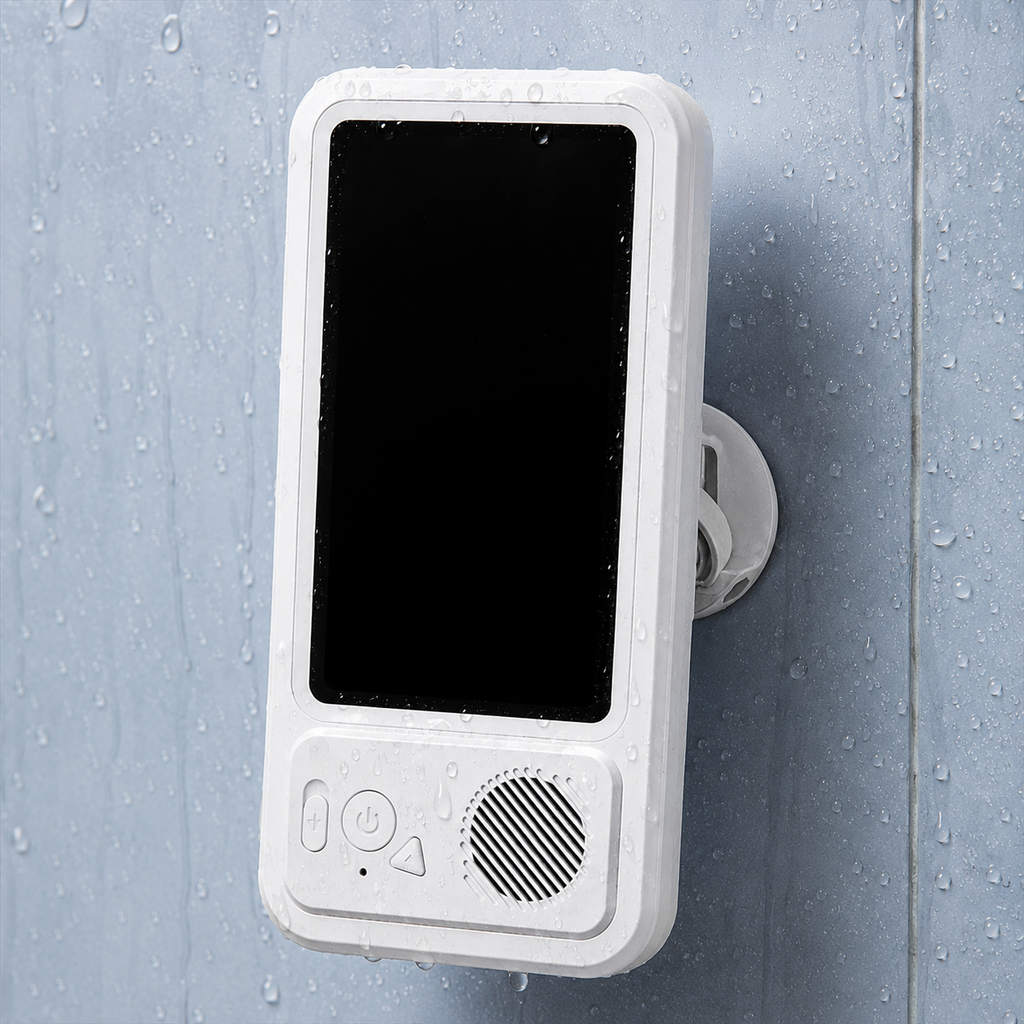 SteamPod™ Waterproof Shower Phone Holder & Bluetooth Speaker