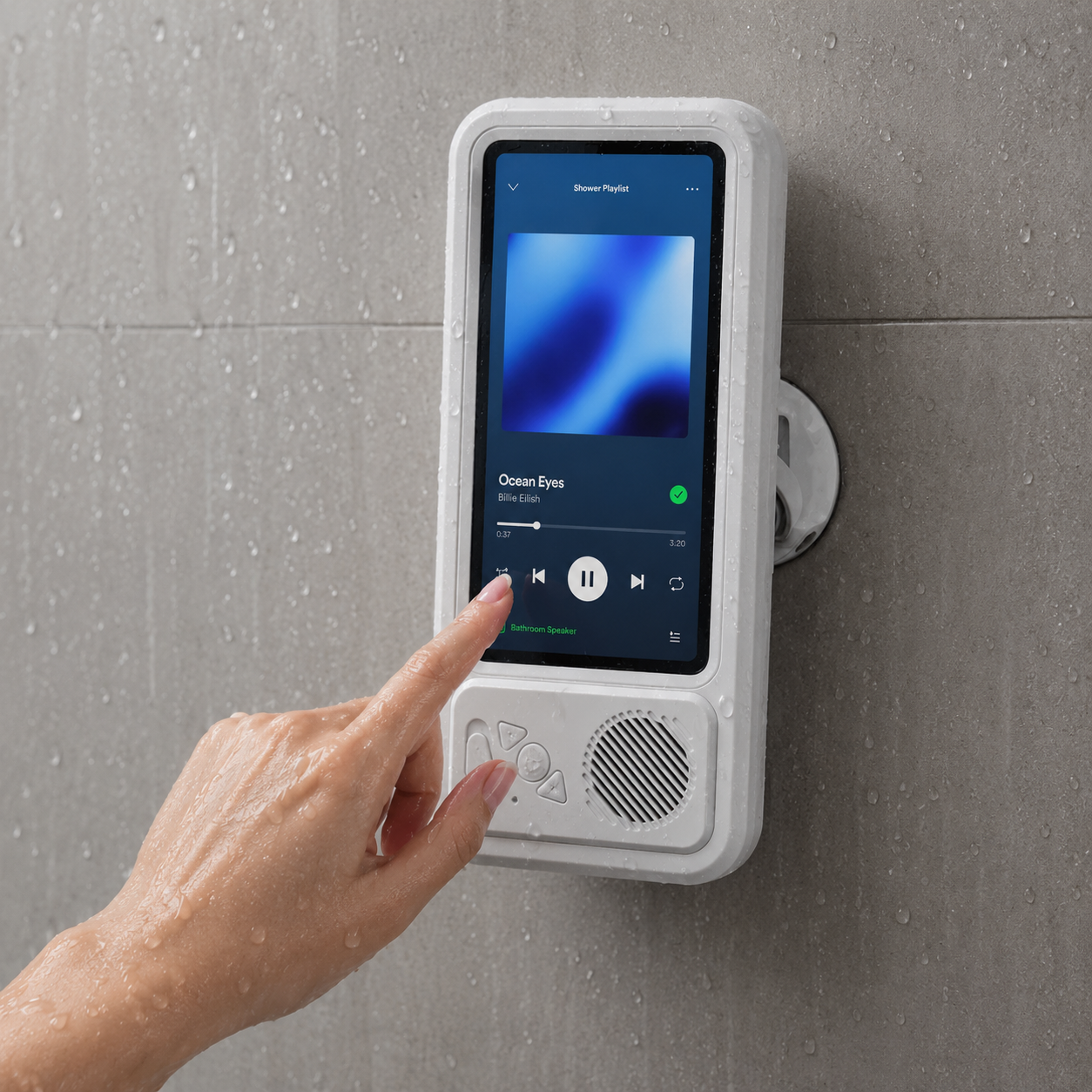 SteamPod™ Waterproof Shower Phone Holder & Bluetooth Speaker